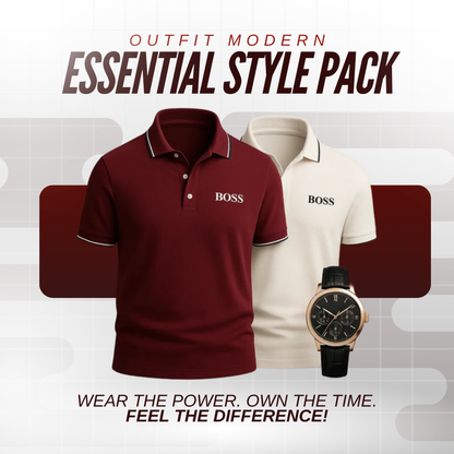 Essential Style Pack – Polo Duo & Wristwatch